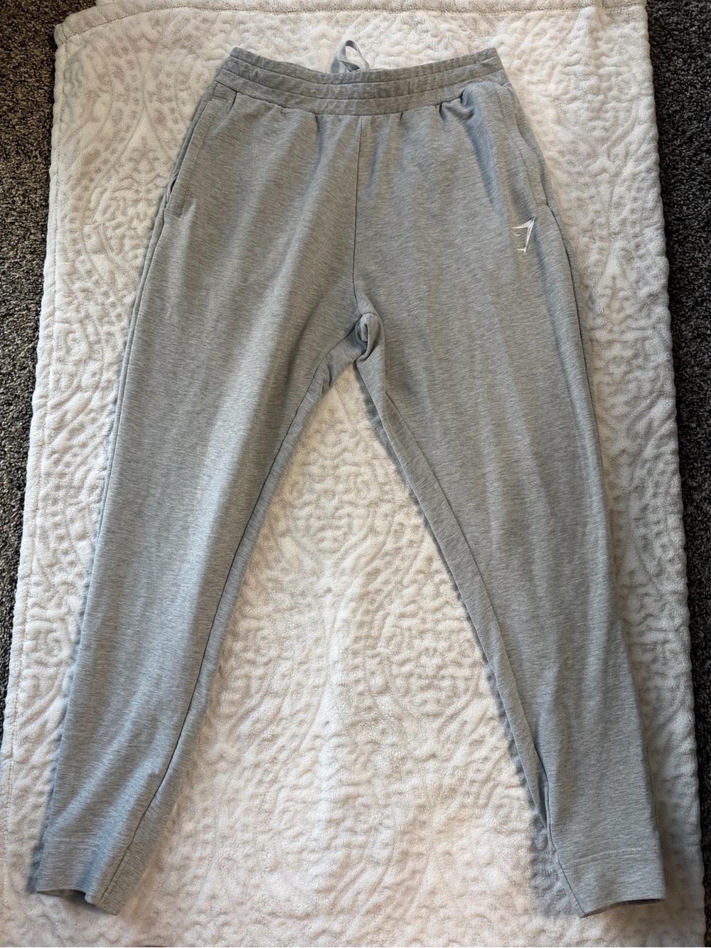 Gymshark Men’s Critical 2.0 Athletic Joggers in Light Grey Marl | Size M